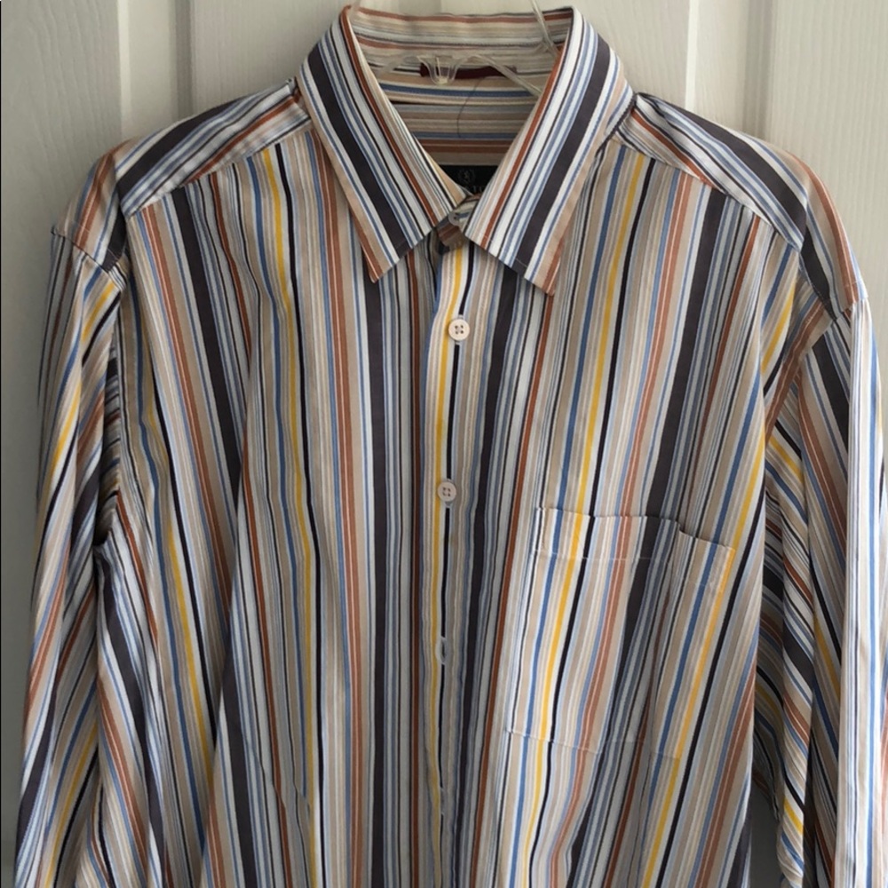 Bugatchi Men’s striped dress shirt
